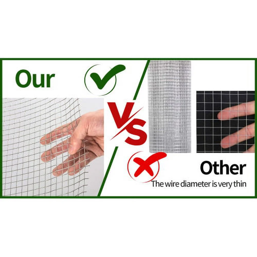 Zateety 36inx100ft 1/4 in 23 Gauge Hardware Cloth Welded Cage Wire Chicken Fence mesh Rolls Square Chicken Wire Netting Raised Garden Rabbit Fence Snake Fencing Rodent Animals