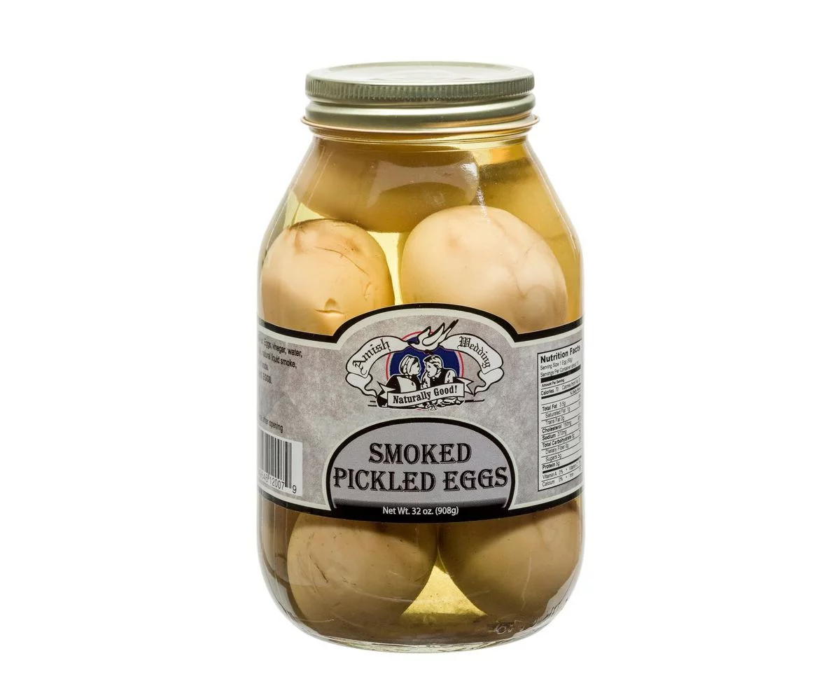 Amish Wedding Foods Smoked Pickled Eggs, 3-Pack 32 oz. Jars