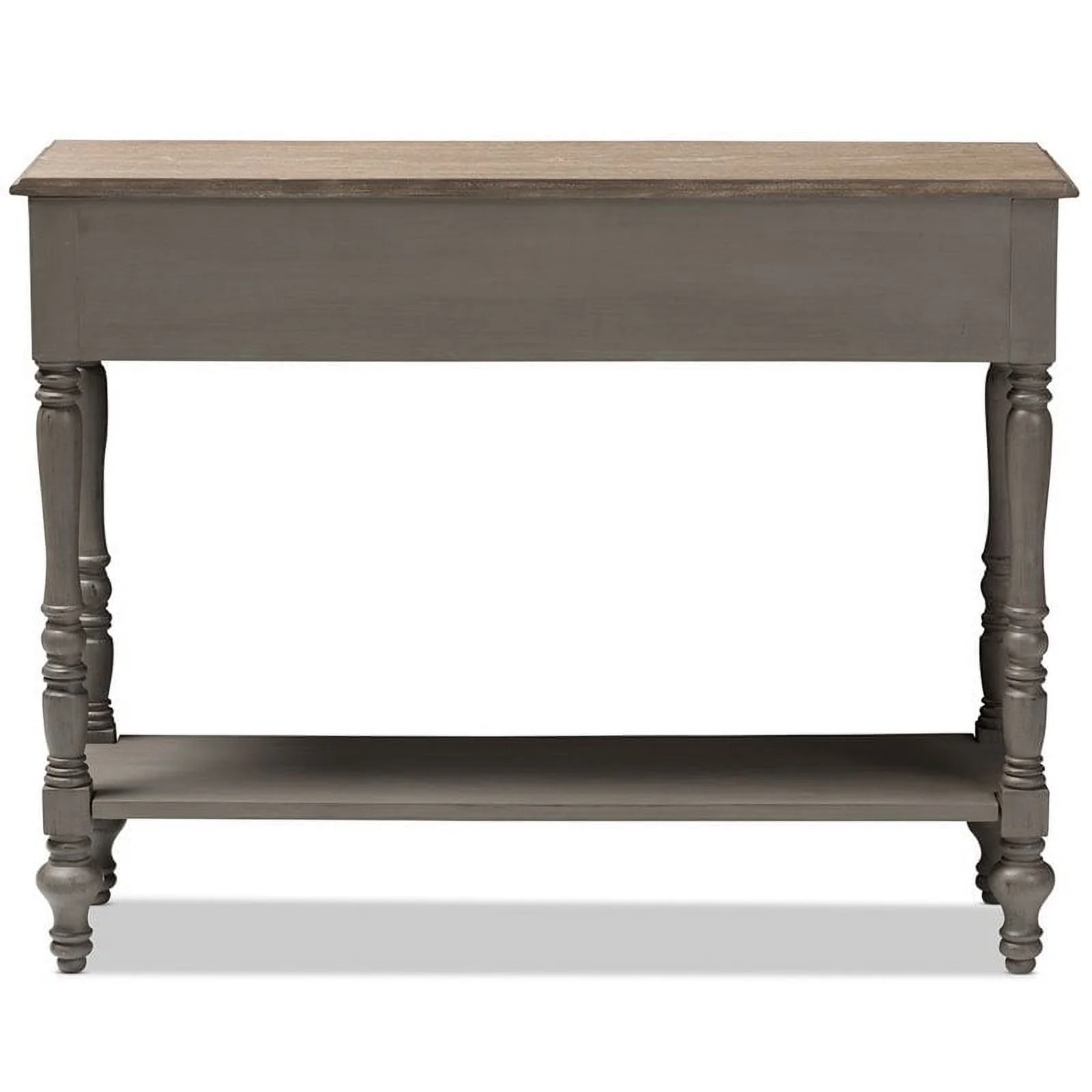 Baxton Studio Noemie 2 Drawer Console Table in Brown