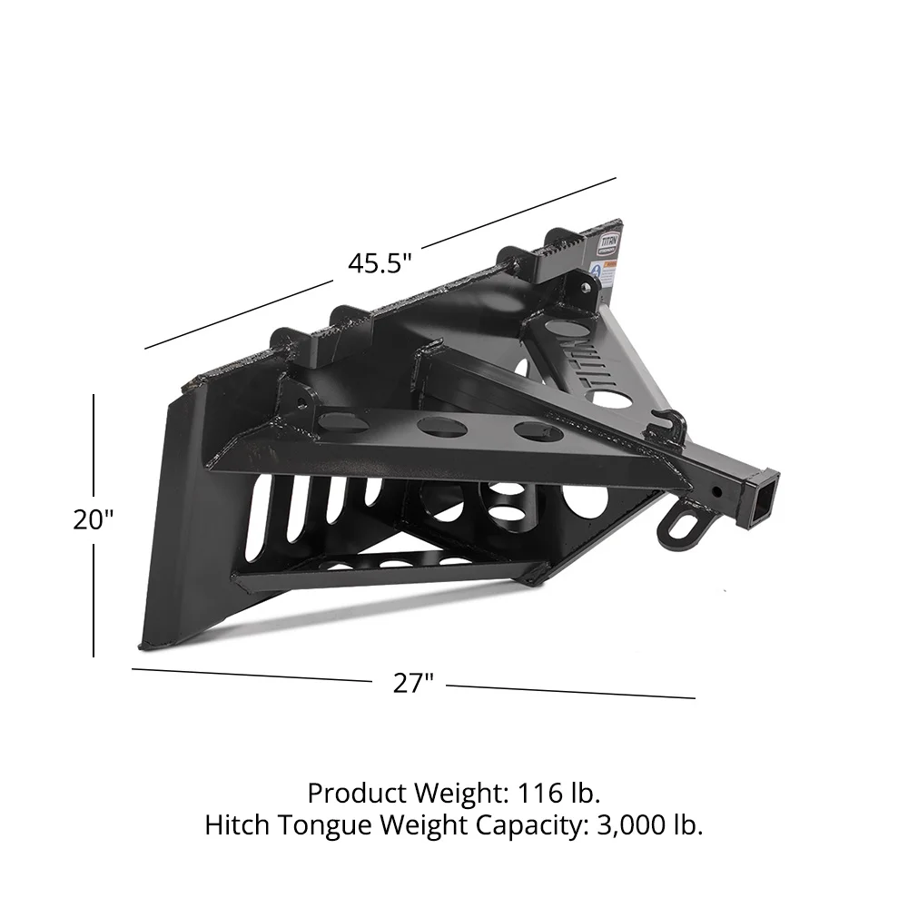 Titan Attachments Heavy Duty Skid Steer Utility Hitch Mount Plate Quick Tach Skid Steer Tractor Tow Trailer Hitch