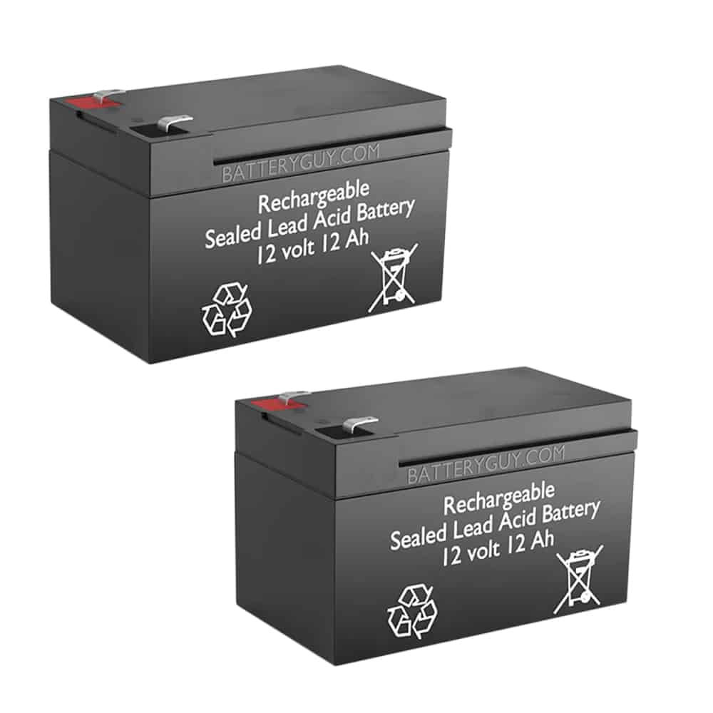 BatteryGuy Guardian Trek 3 Scooter replacement 12V 12Ah SLA battery - BatteryGuy brand equivalent (rechargeable - Qty of 2)