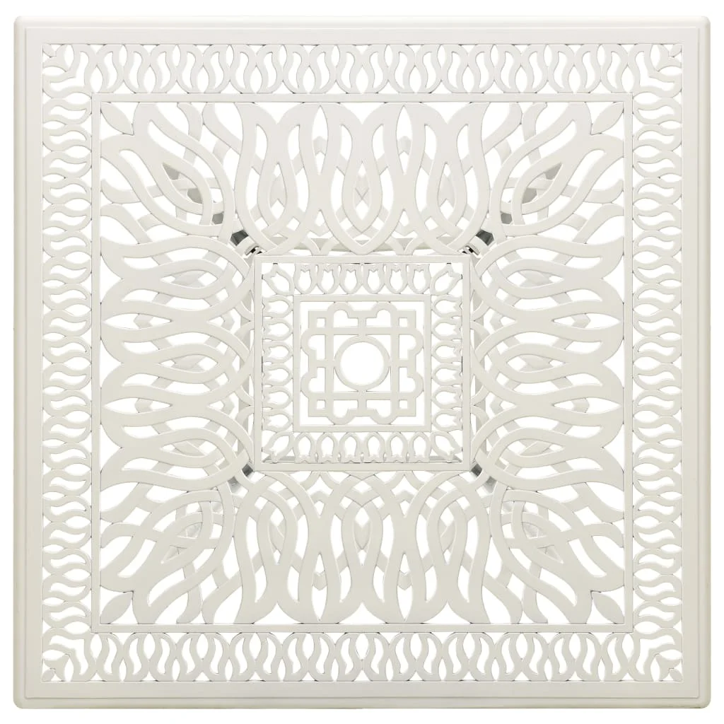 3 Piece Bistro Set Cast Aluminum White All Weather Cast Aluminum Patio Bistro Sets Patio Table and Chairs