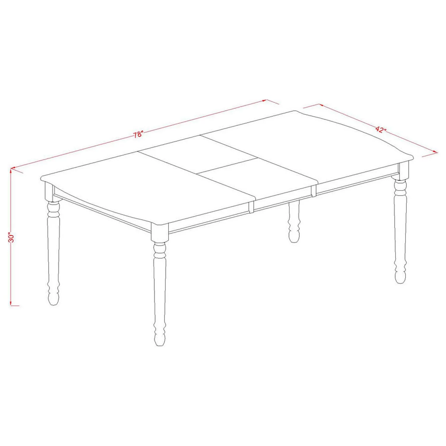 East West Furniture Dover 5-piece Wood Dining Set in Linen White/Gray