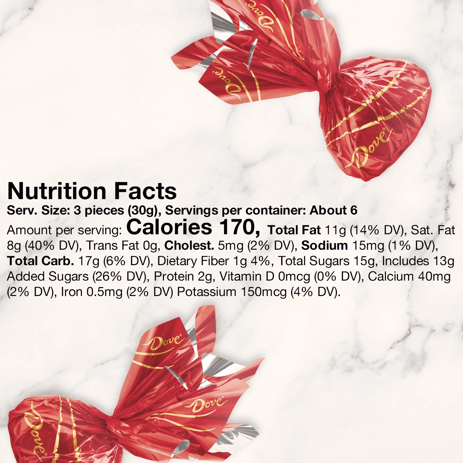 Dove Truffles Valentines Day Dark Chocolate Candy, Gift Tin - 6 oz