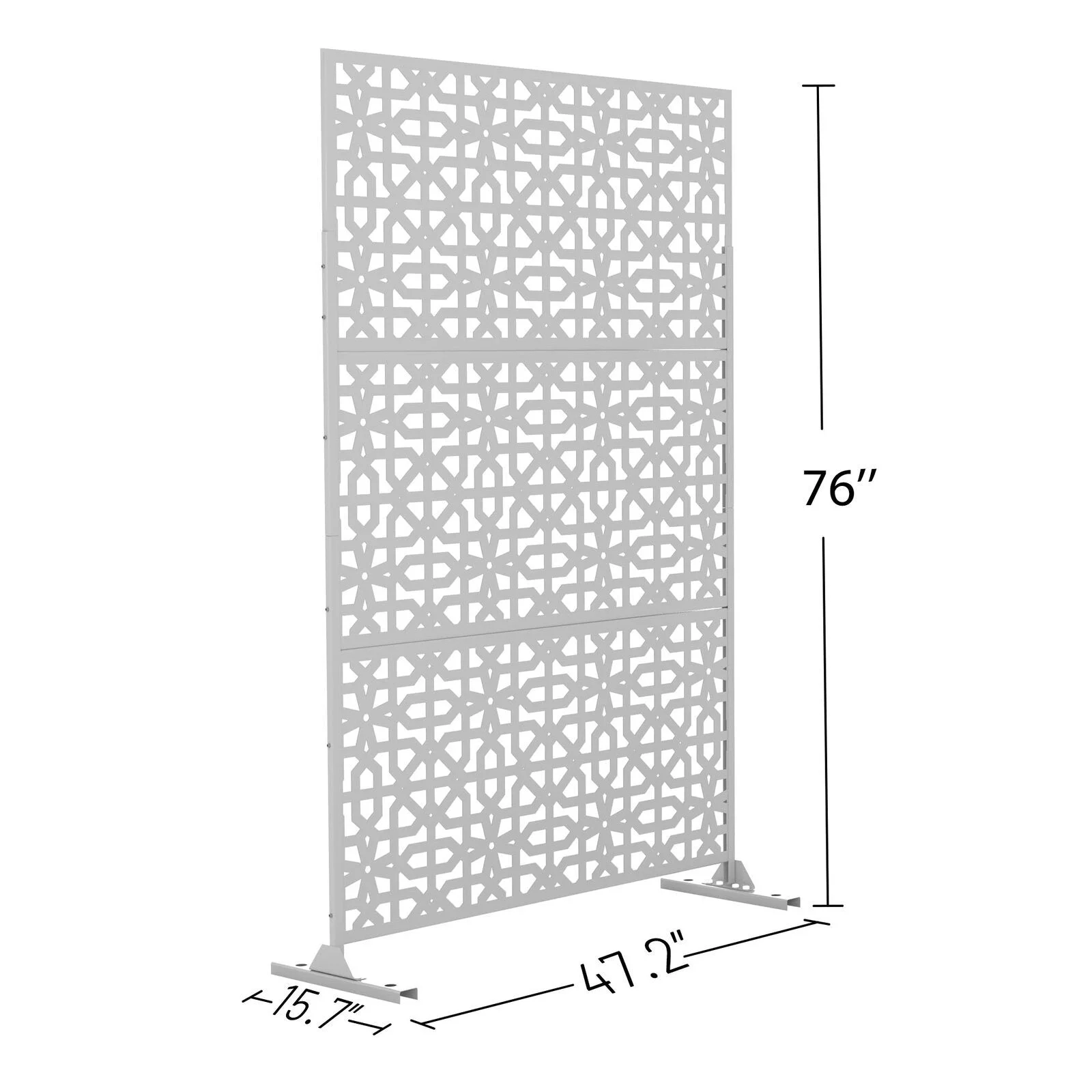 6.5 ft. H x 4 ft. W Laser Cut Metal Privacy Screen