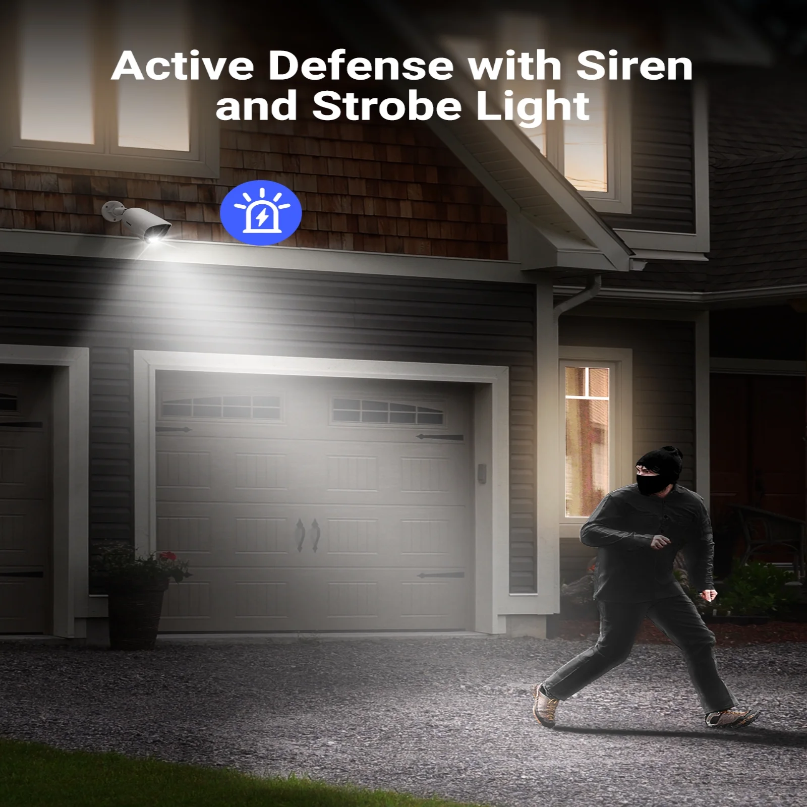 ANNKE 4K 8 Channel Camera PoE Security System, 1/1.8'' BSI Sensor, f/1.6 Aperture, Siren & Strobe Alarm, 2CH 4K Decoding Capability, Human & Vehicle Detection, Perimeter Protection