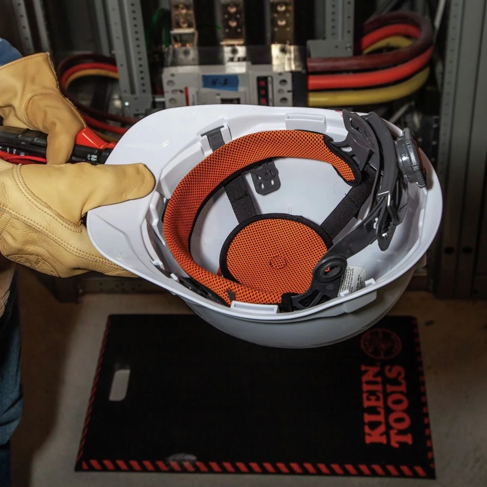 Klein Tools 60100 Non-Vented Cap Style Hard Hat - White