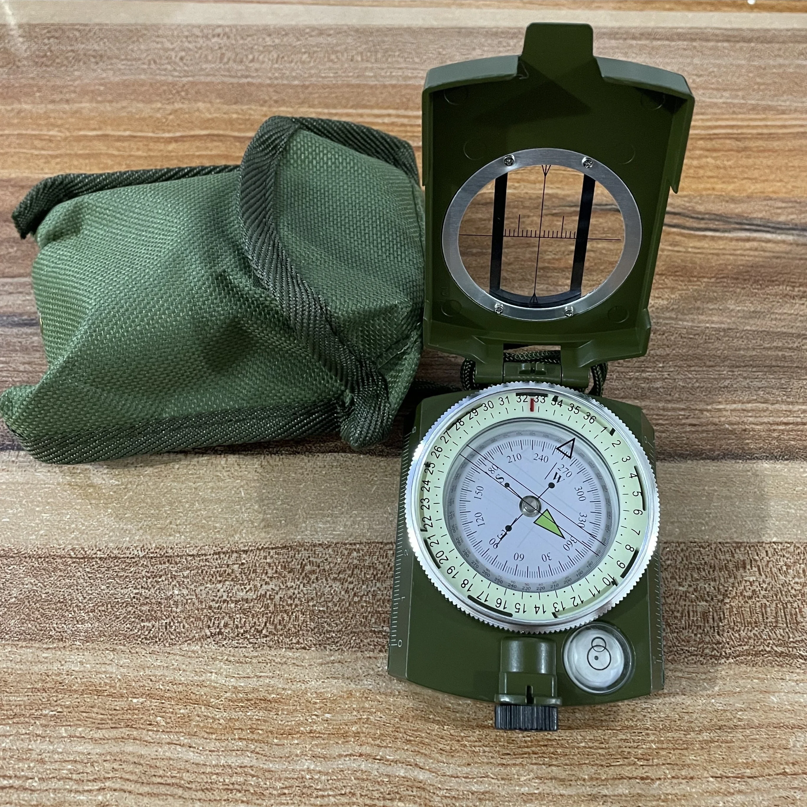Precision Lensatic Compass - Waterproof, Compact & Durable Navigational Tool for Explorers, Campers & Hikers