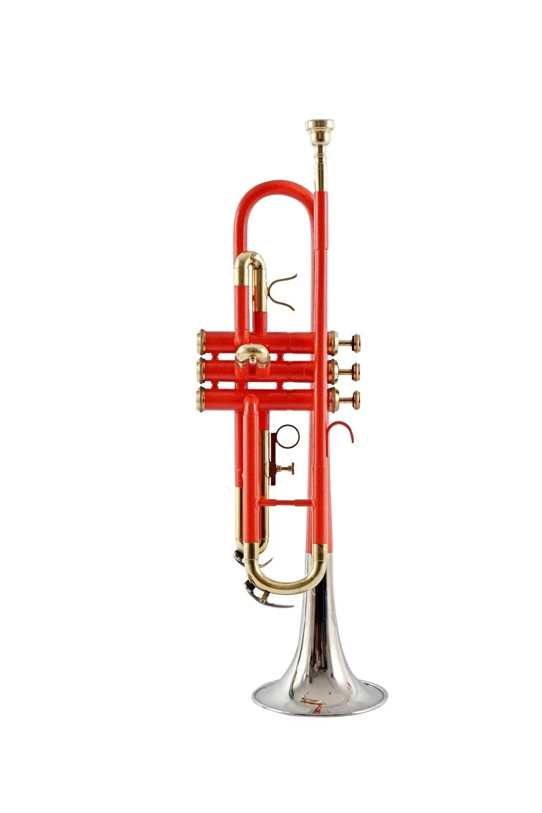 Trumpet Red And Nickel Finish Bb Pitch With Hard Case Bag And Mouthpiece