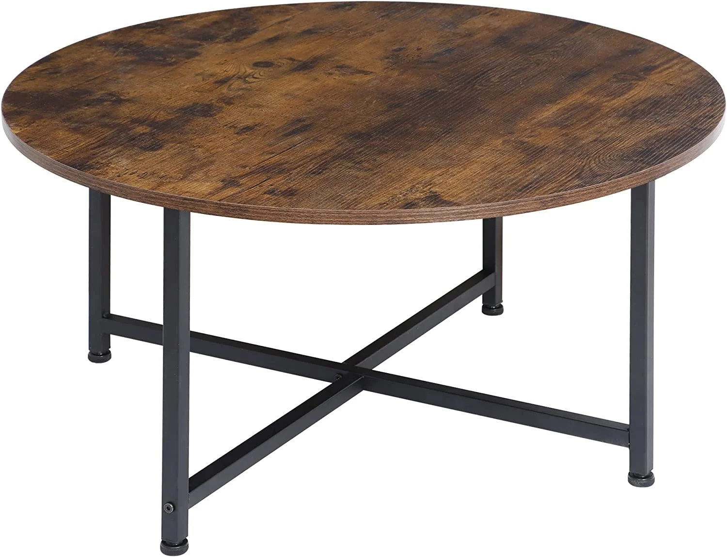 Industrial Style Cocktail Table Modern Leisure Tea Table, Kitchen Dining Table for Living Room, Dining Room, Tea, Home Office Balcony with Durable Metal Frame