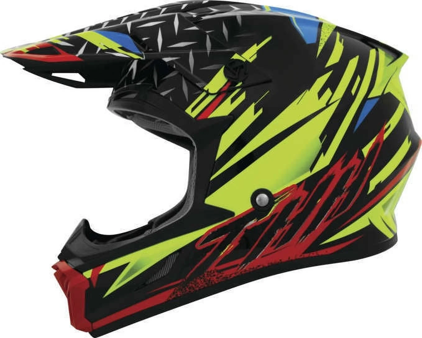 THH T710X Assault MX Offroad Helmet Yellow/Red SM