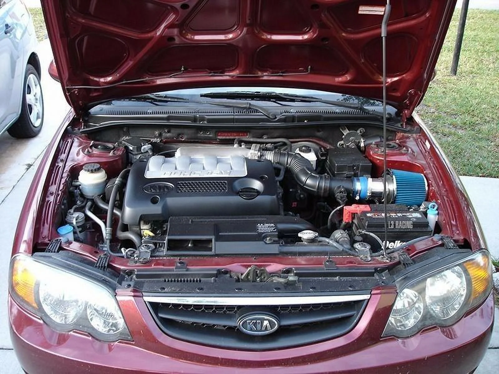 BCP BLUE For 00-04 Spectra 1.8L/05-09 Spectra 5 2.0L Ram Air Intake Kit+Filter