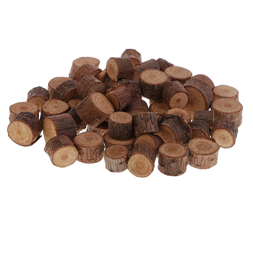 50 Pieces Rustic Natural Round Wood Log Slices Wood Block for Kids Painting crafts Wedding Centerpieces