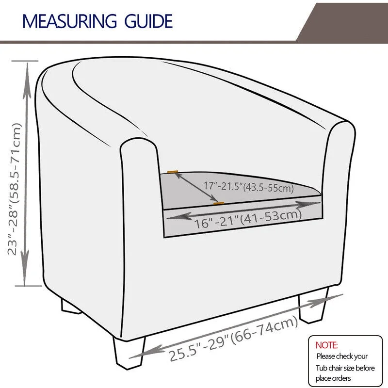 TOPCHANCES 2-Piece Tub Chair Covers Stretch Armchair Cover with Cushion Cover Barrel Club Chair Slipcovers Furniture Protector, Light Green