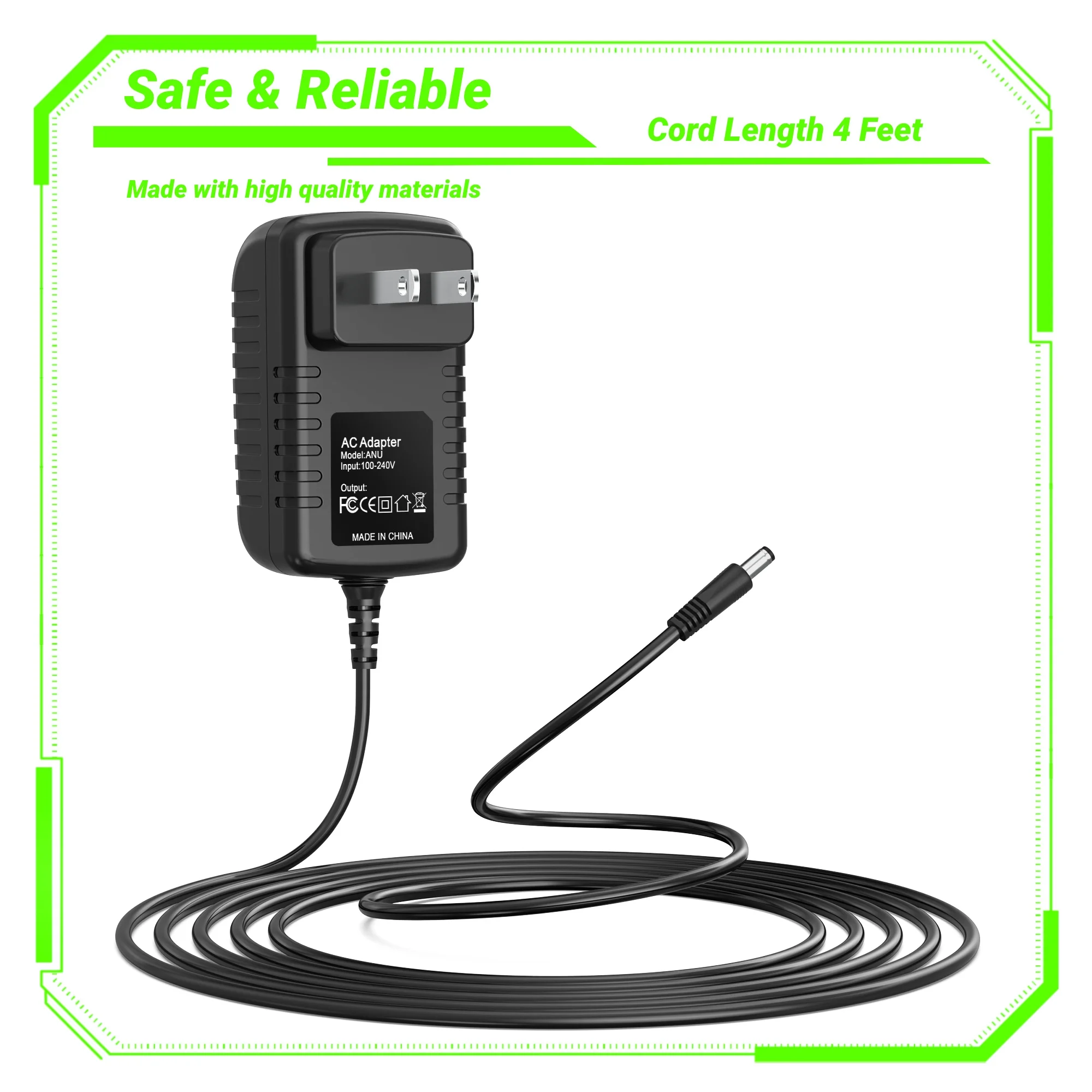 CJP-Geek AC Adapter Compatible for Dunlop Crybaby 535 535Q 535Q-C Multi-Wah Pedal Power Supply Cord