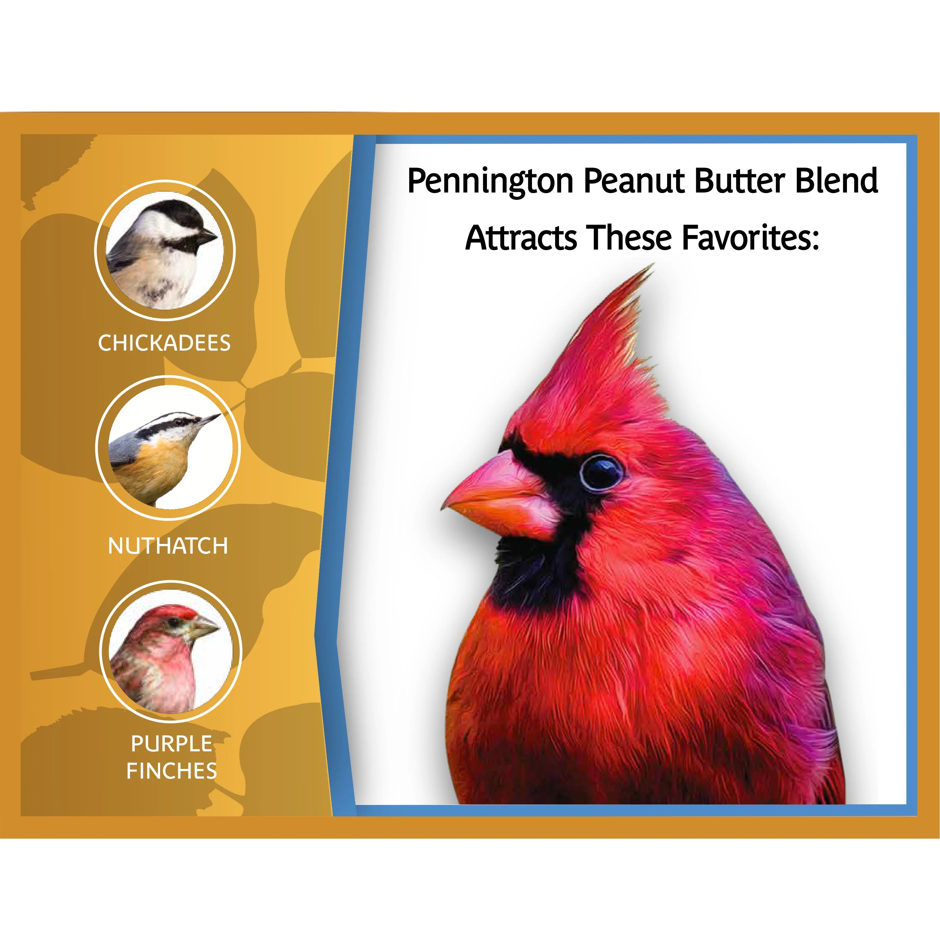 Pennington, High Energy, Peanut Butter Delight Dry Wild Bird Food Mix, 5 lb., 1 Pack, Dry