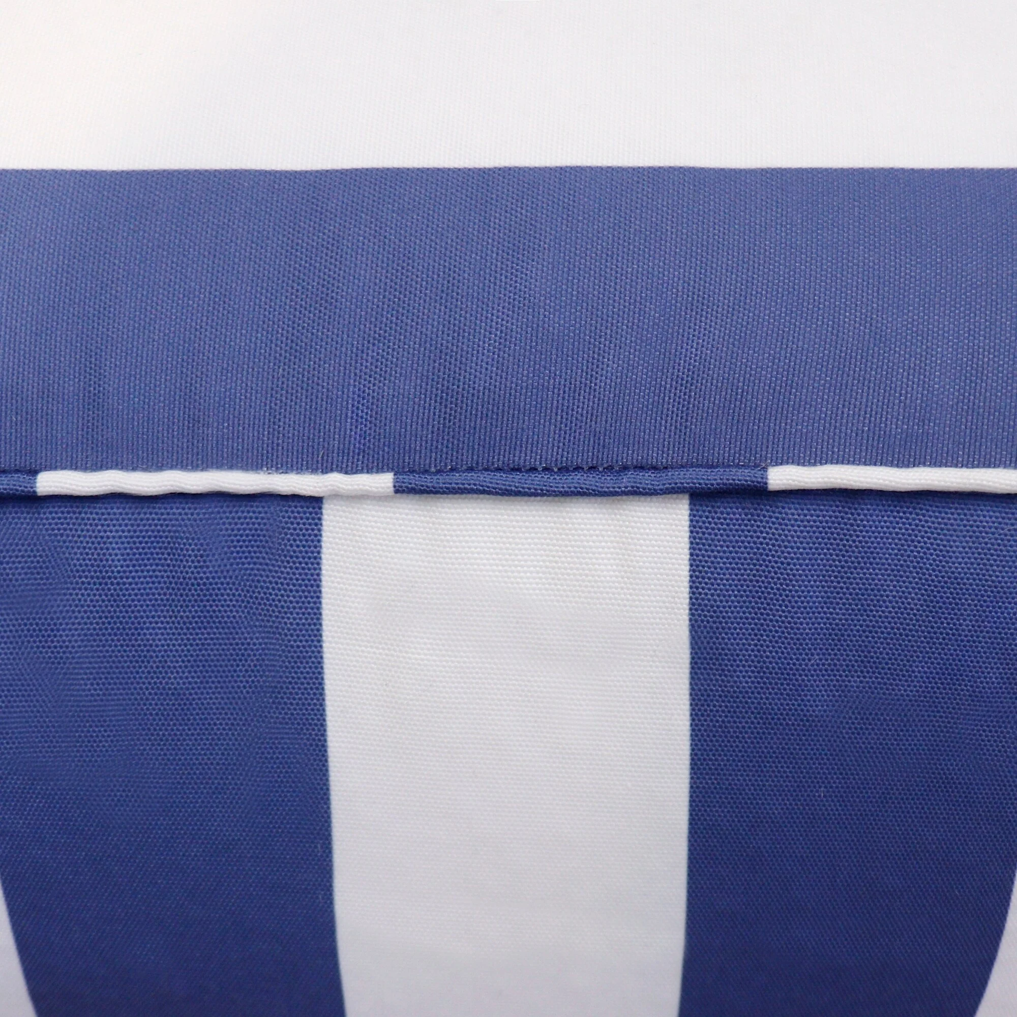 Pasargad Home Galaxy Poly Striped Pouf White Blue