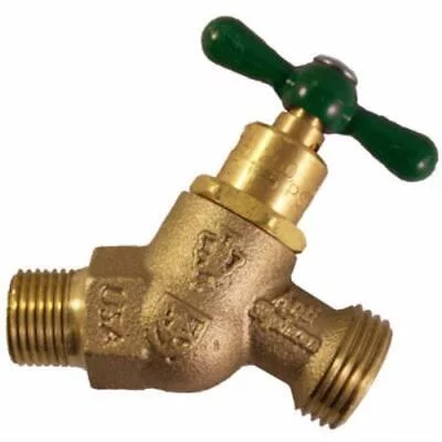 Arrowhead Brass 1/2 in. MIP X 3/4 in. MHT Anti-Siphon Brass No-Kink Hose Bibb