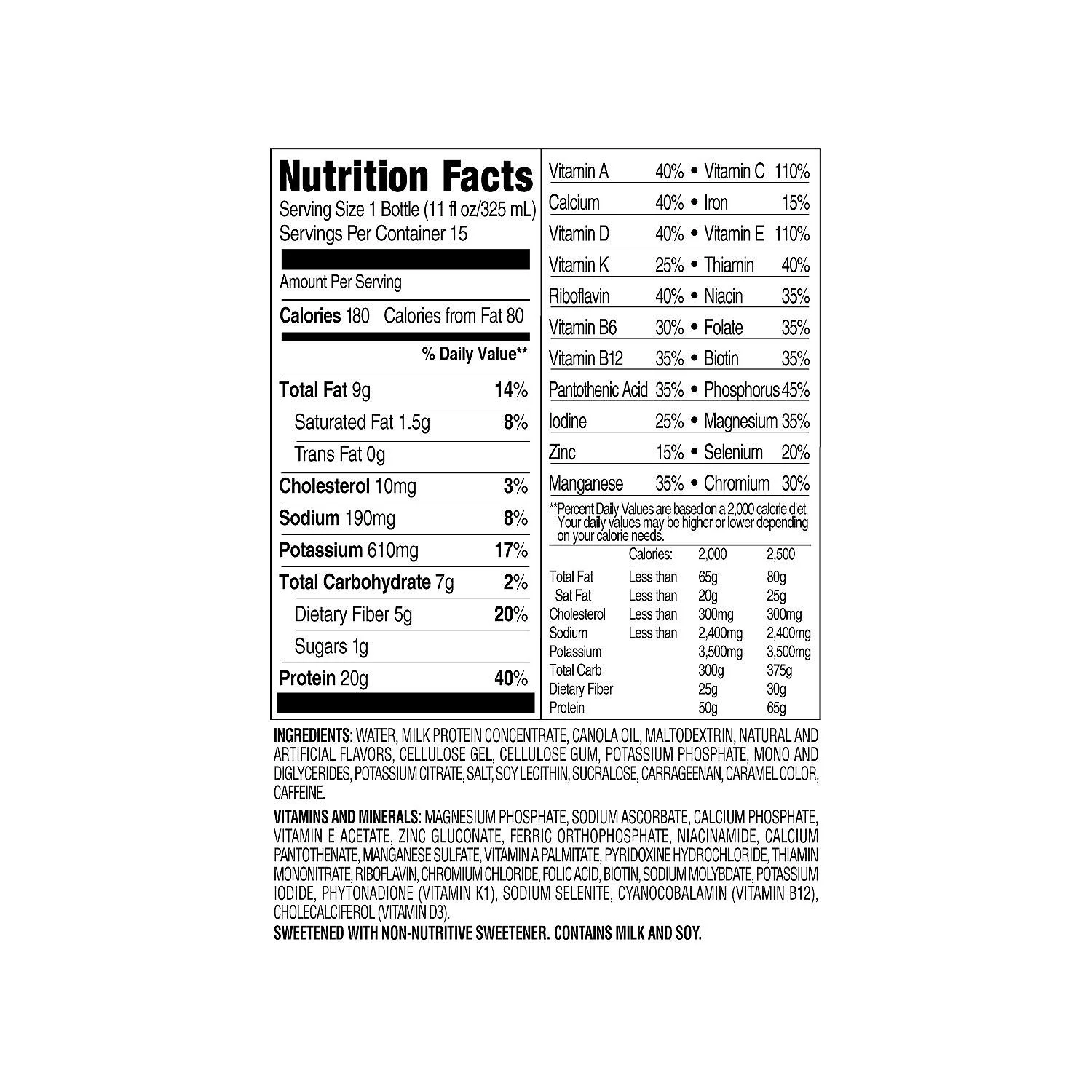 SlimFast Advanced Energy Caramel Latte Ready to Drink (15 ct.)