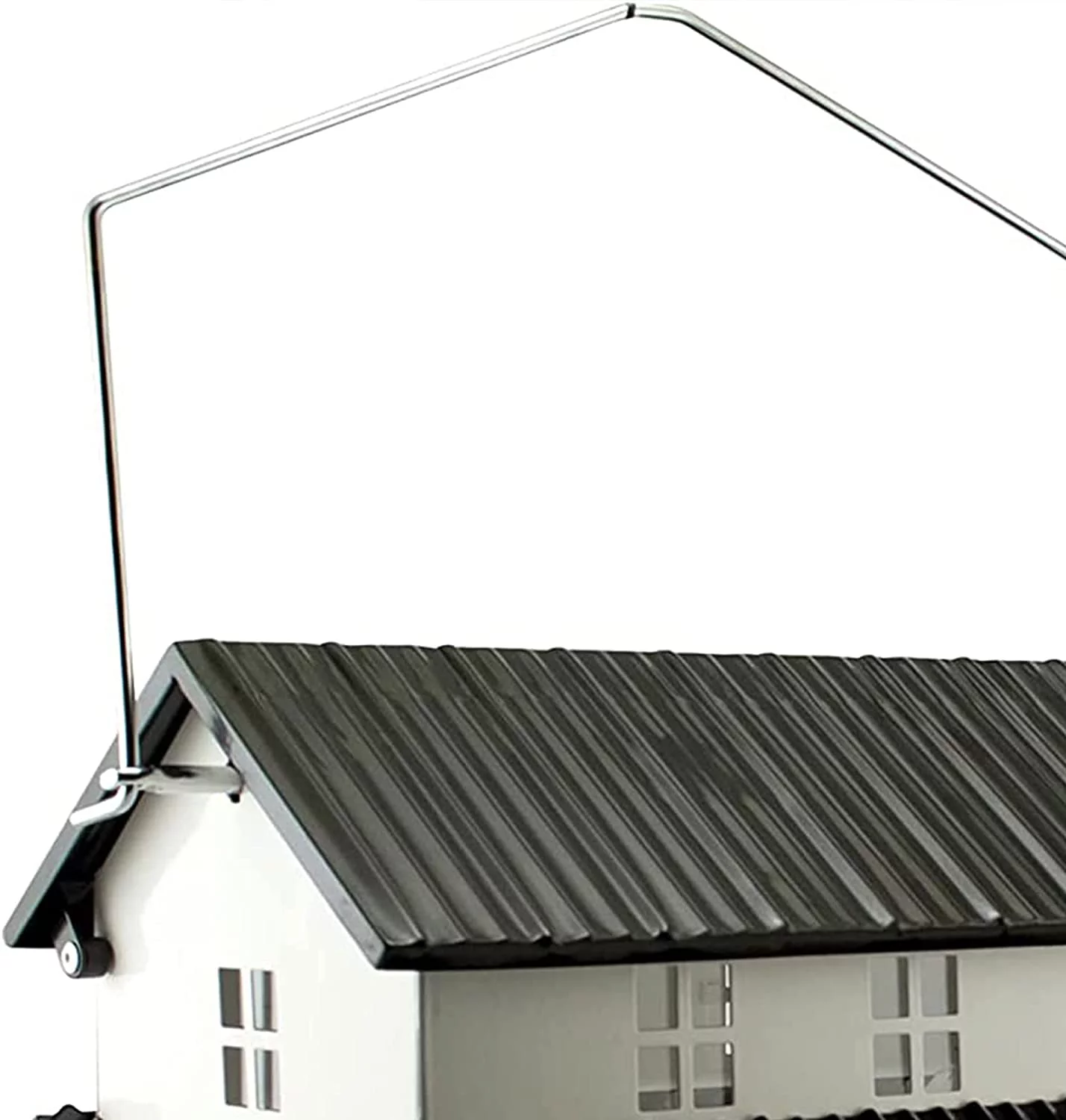 Squirrel Proof  Bird Feeder for Outdoor Hanging, Mounted Backyard Farmhouse with 10.5 Quarts Seed Feeding Capacity, Black and White