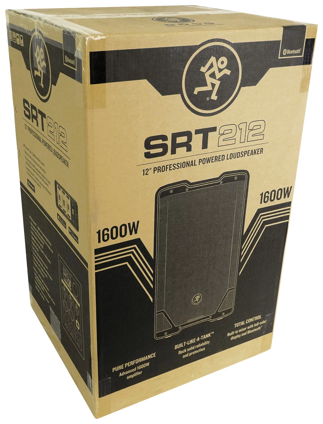 (2) Mackie SRT212 12” 1600 Watt Powered DJ PA Speakers+Stands+Sub+Headphones+Mic