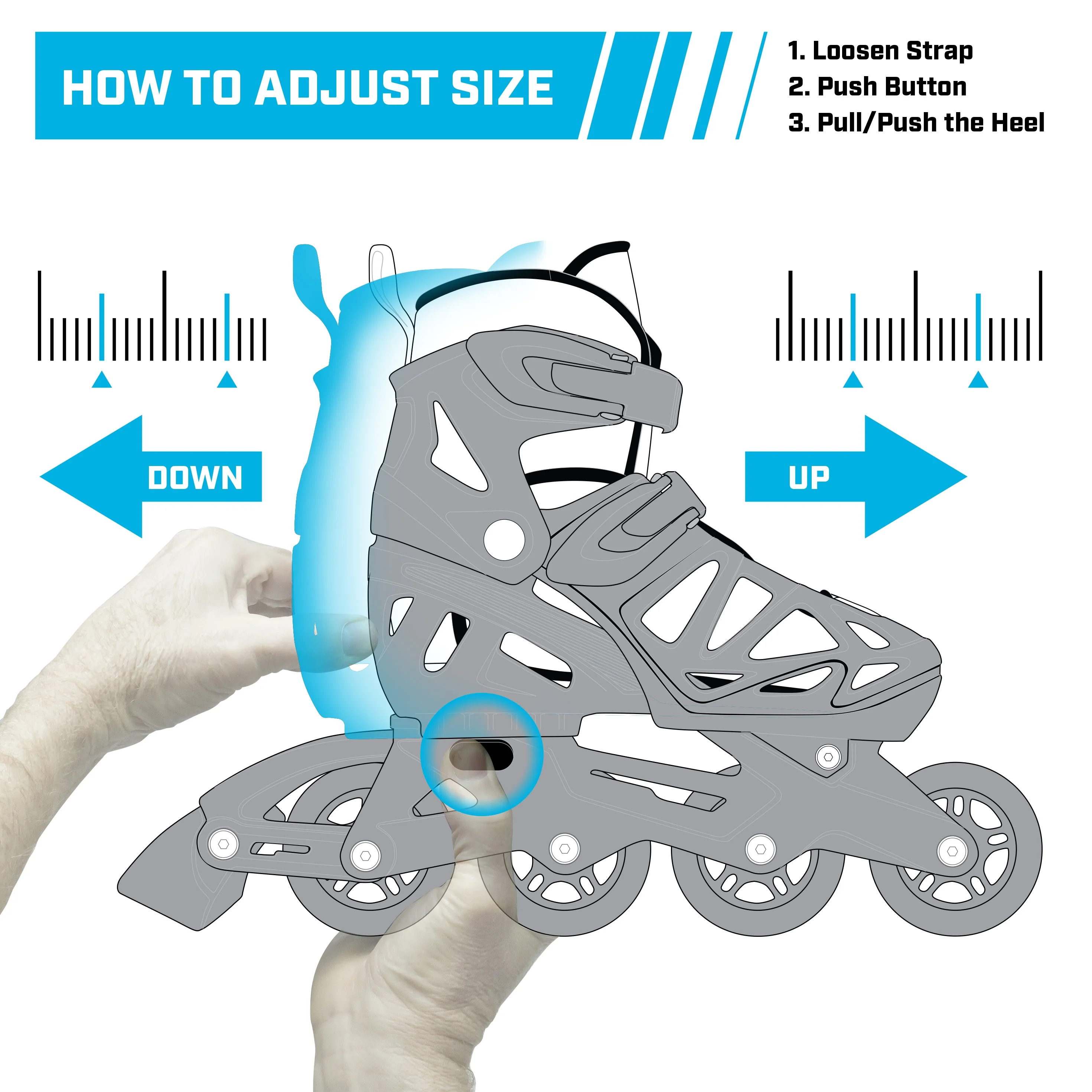 Roller Derby Tracer Girls Adjustable Inline Skates