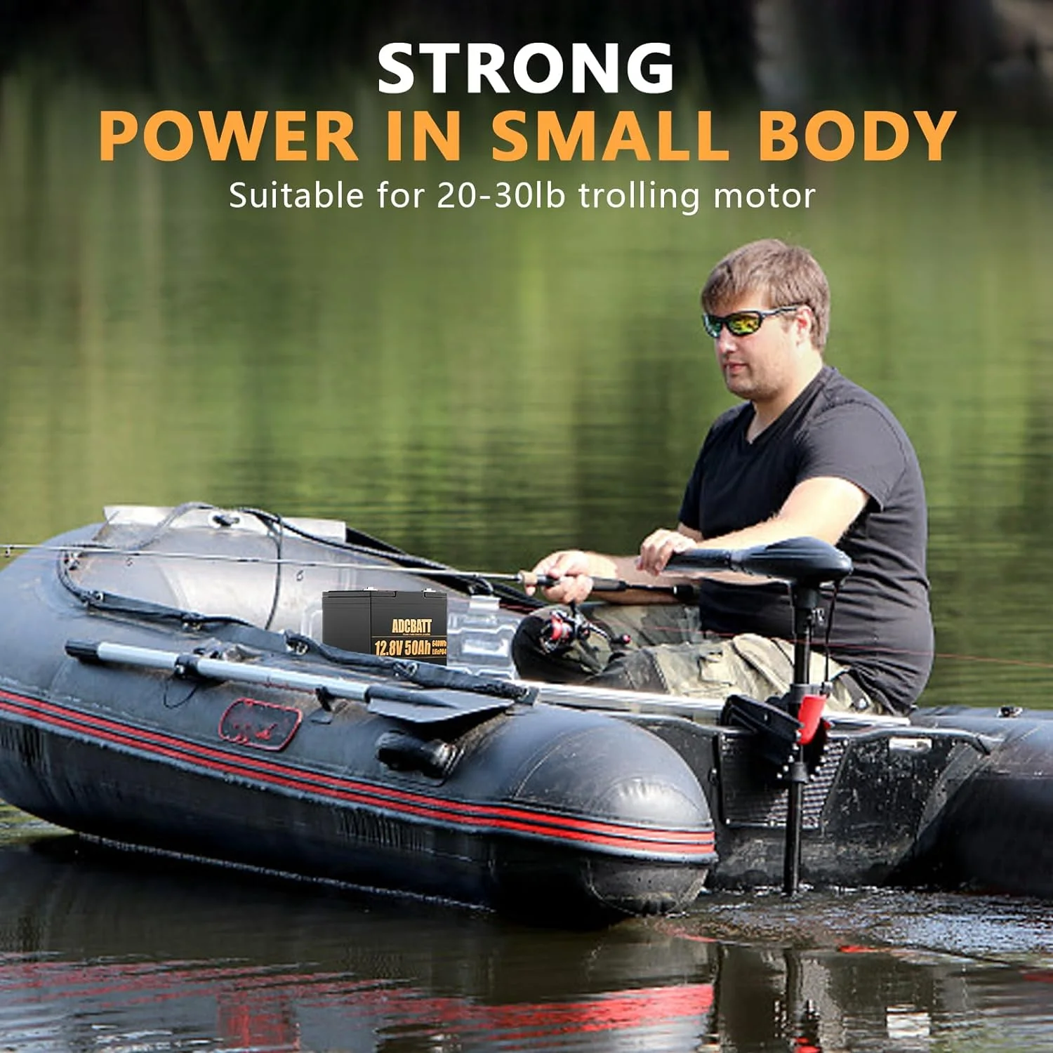 Adcbatt 12V 50Ah Lithium LiFePO4 Battery with Low Temp Cut-off for RV,Trolling Motor, Backup