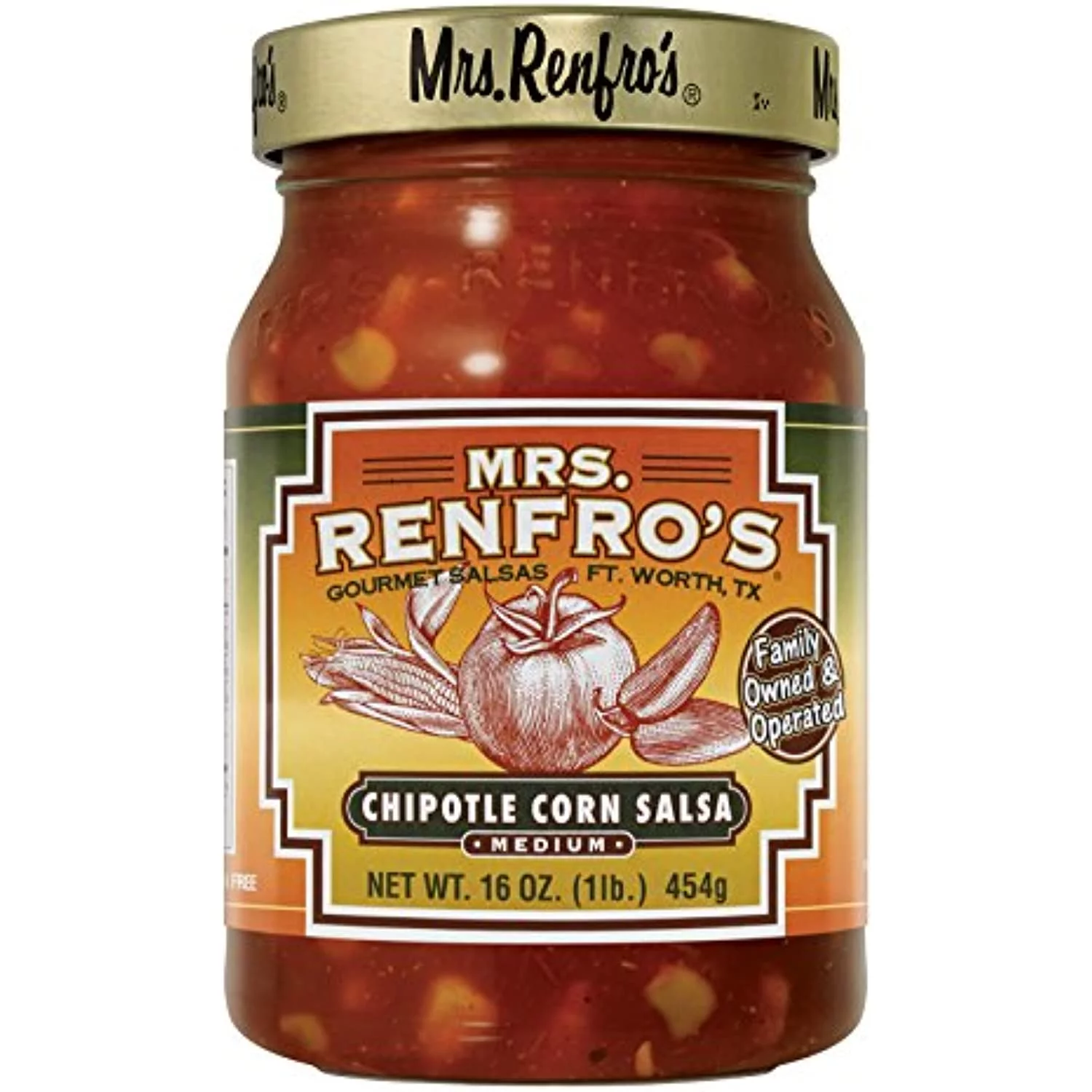 Mrs. Renfros Chipotle Corn Salsa, 16 Oz (4 Pack)