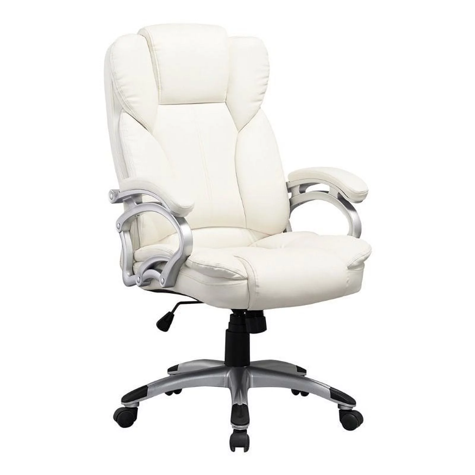 Scranton & Co Modern Executive Office Chair in White Leatherette