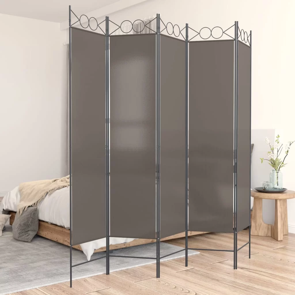 Anself 5-Panel Room Divider Anthracite 78.7