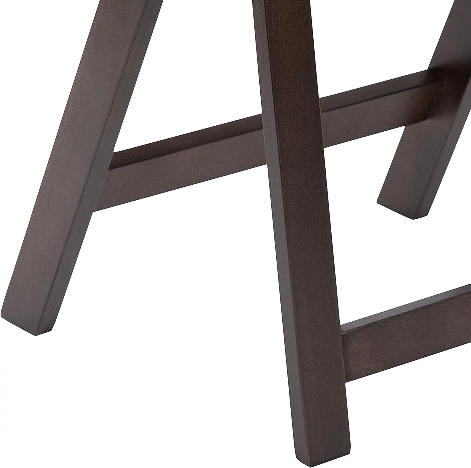 EMMA + OLIVER Chocolate Wood Folding Chair with Detachable Vinyl Padded Seat