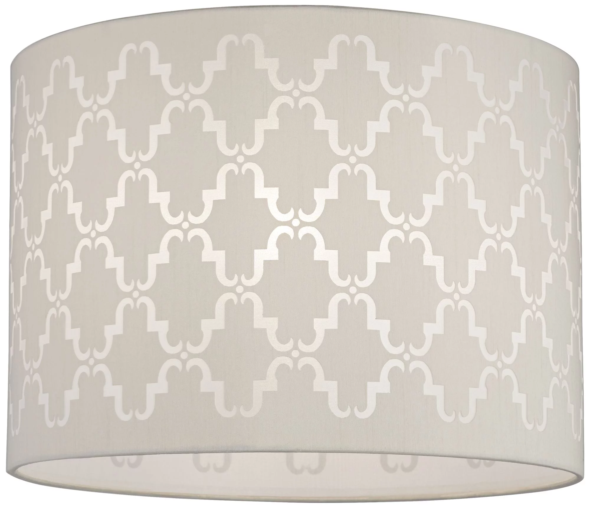 Springcrest Set of 2 Drum Lamp Shades Quatrefoil Laser Cut Medium 14