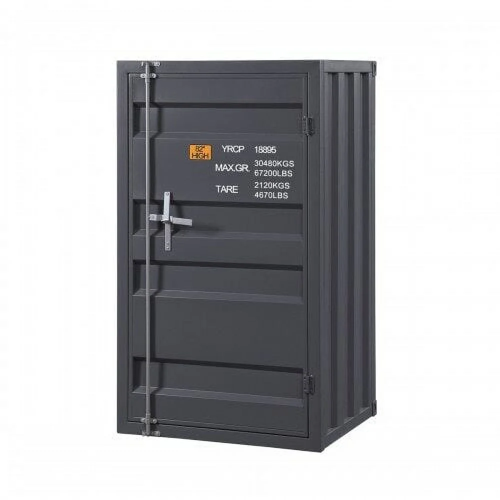 Stylish Gunmetal ACME Cargo Chest with Single Door - Durable Storage Solution for Stylish Home or Office Organization - Spacious and Modern Design for Functional Storage Solution