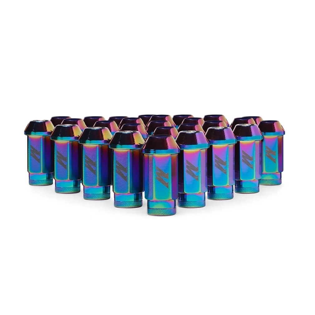 Mishimoto  M12 x 1.5 in. Aluminum Locking Lug Nuts, Neo Chrome - 27 Piece