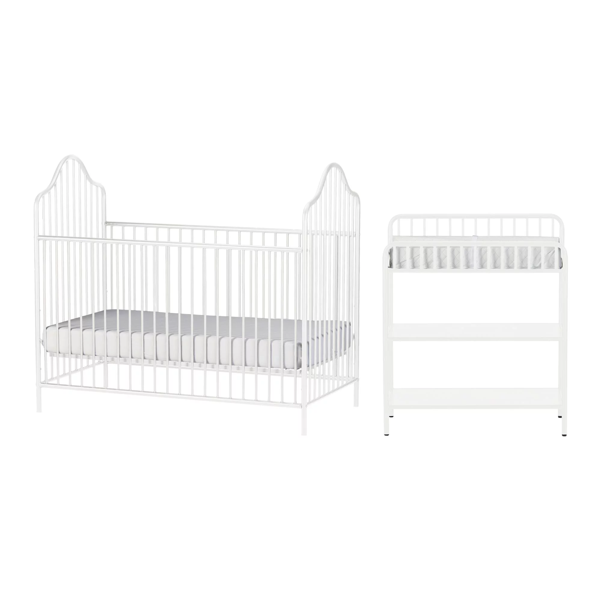 Little Seeds Rowan Valley Lanley Crib and Changing Table Set, White