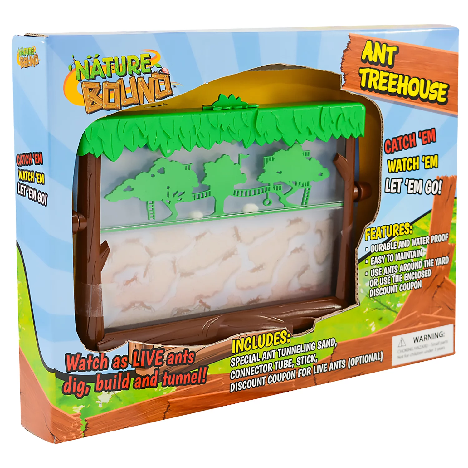 Nature Bound Ant Treehouse Habitat Kit with Sand, Connector Tube, Feeding Stick & Insect Instructions