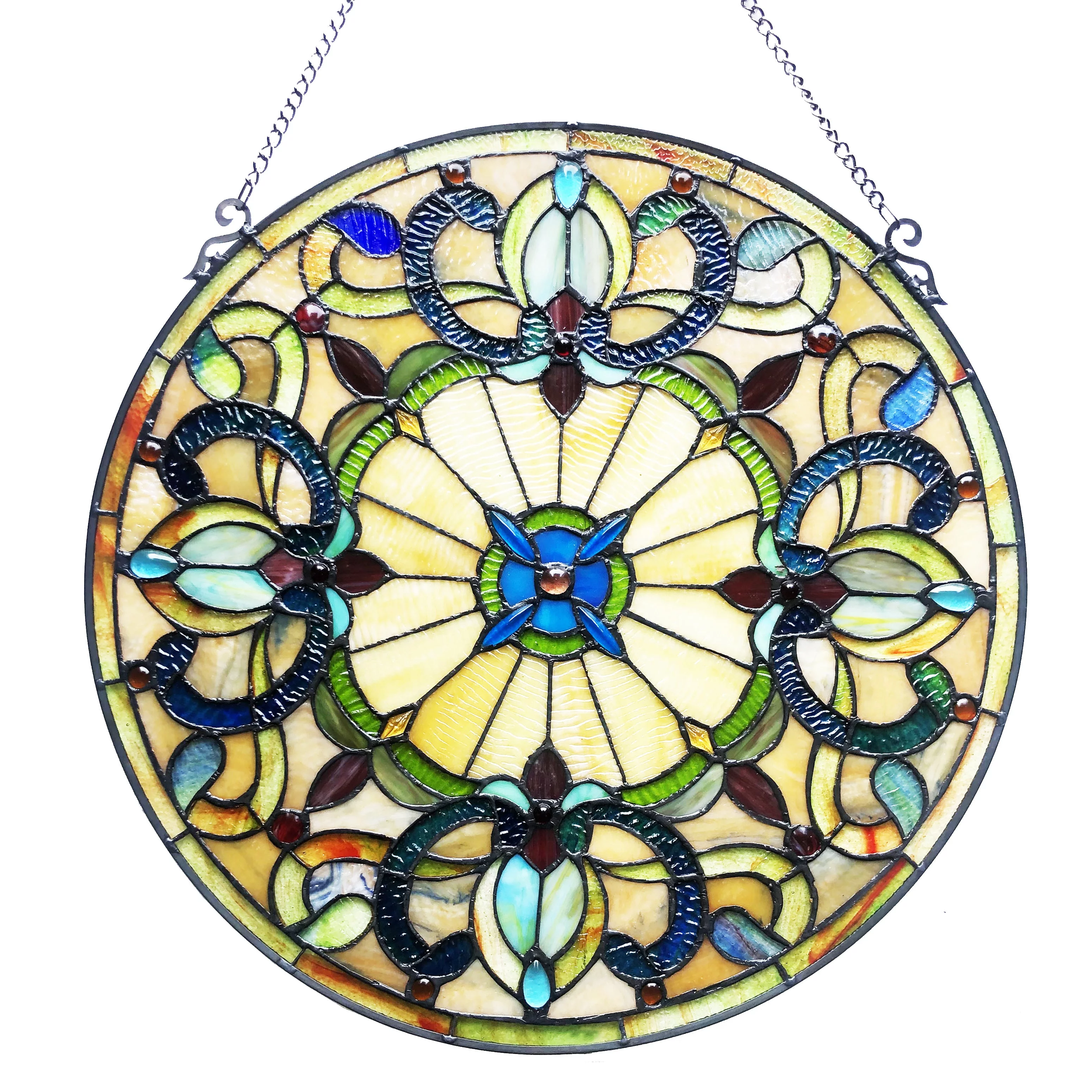 RADIANCE Goods Tiffany-Style Victorian Stained-Glass Window Panel 22