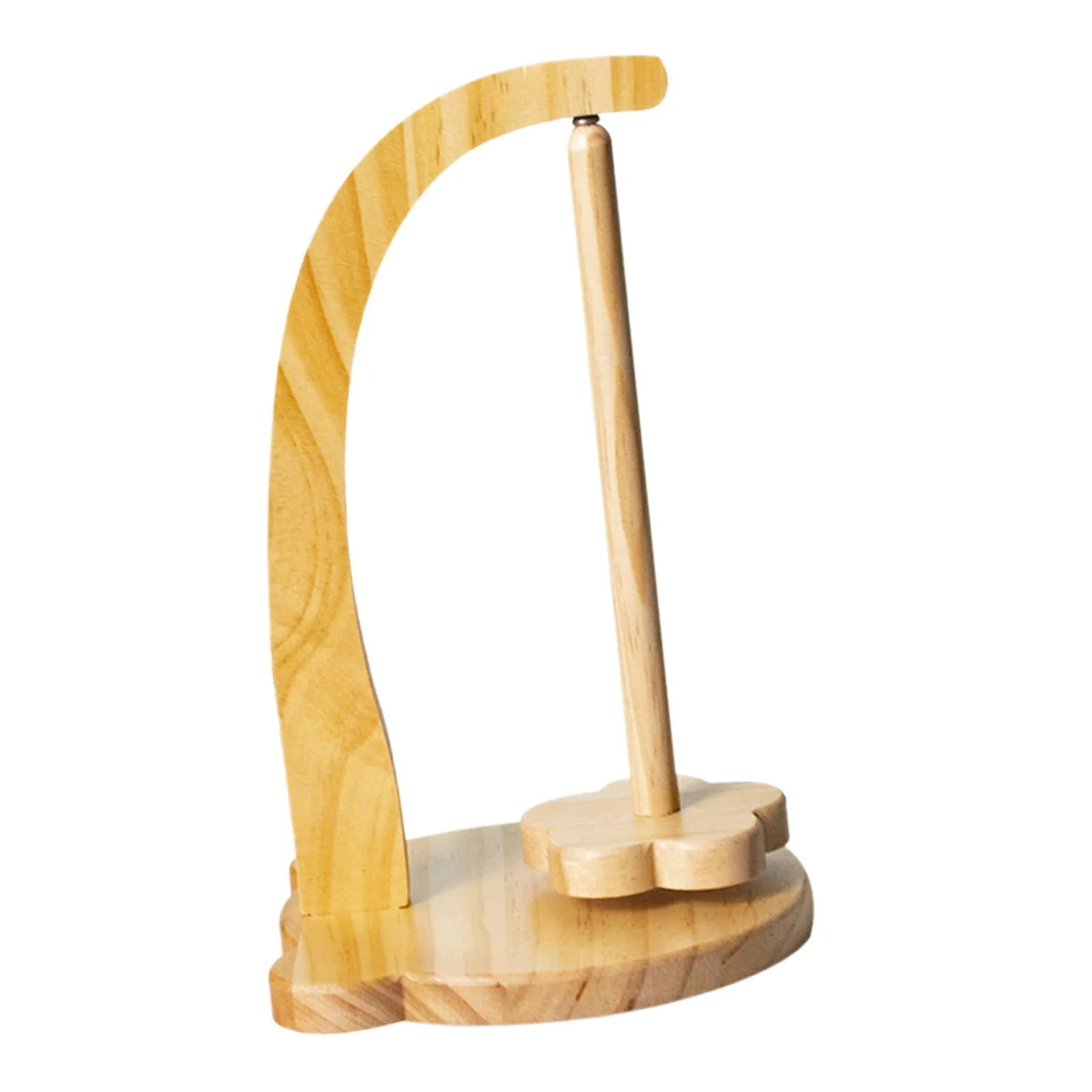 Tachiuwa Crochet Yarn Holder, Wood Yarn Dispenser, Rotating Yarn Storage Organizer, Yarn Ball Holder for Knit Embroidery Craft Sewing Light Wood