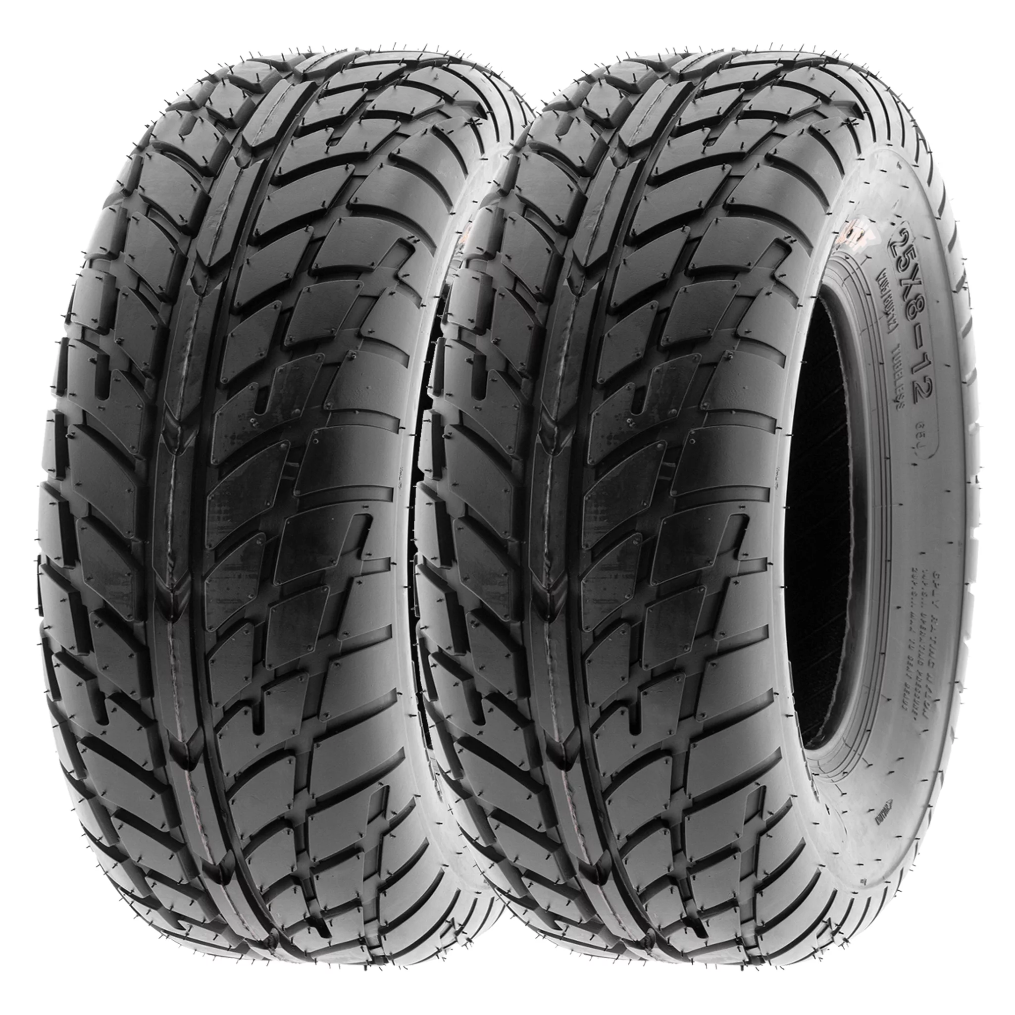 SunF All Terrain ATV UTV Sport Tires 25x8-12 & 25x11-10 6 PR A021 (Complete Full Set of 4)