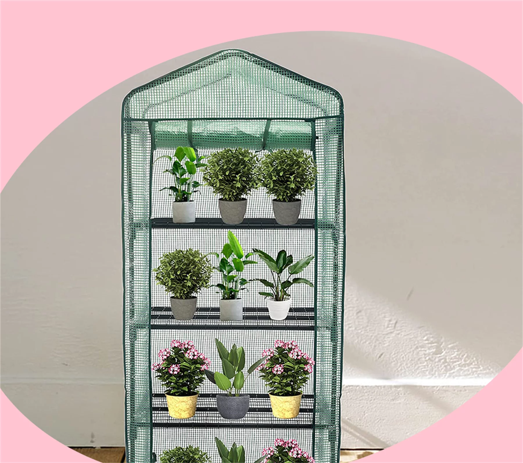 Mini Greenhouse for Indoor Outdoor w/Casters