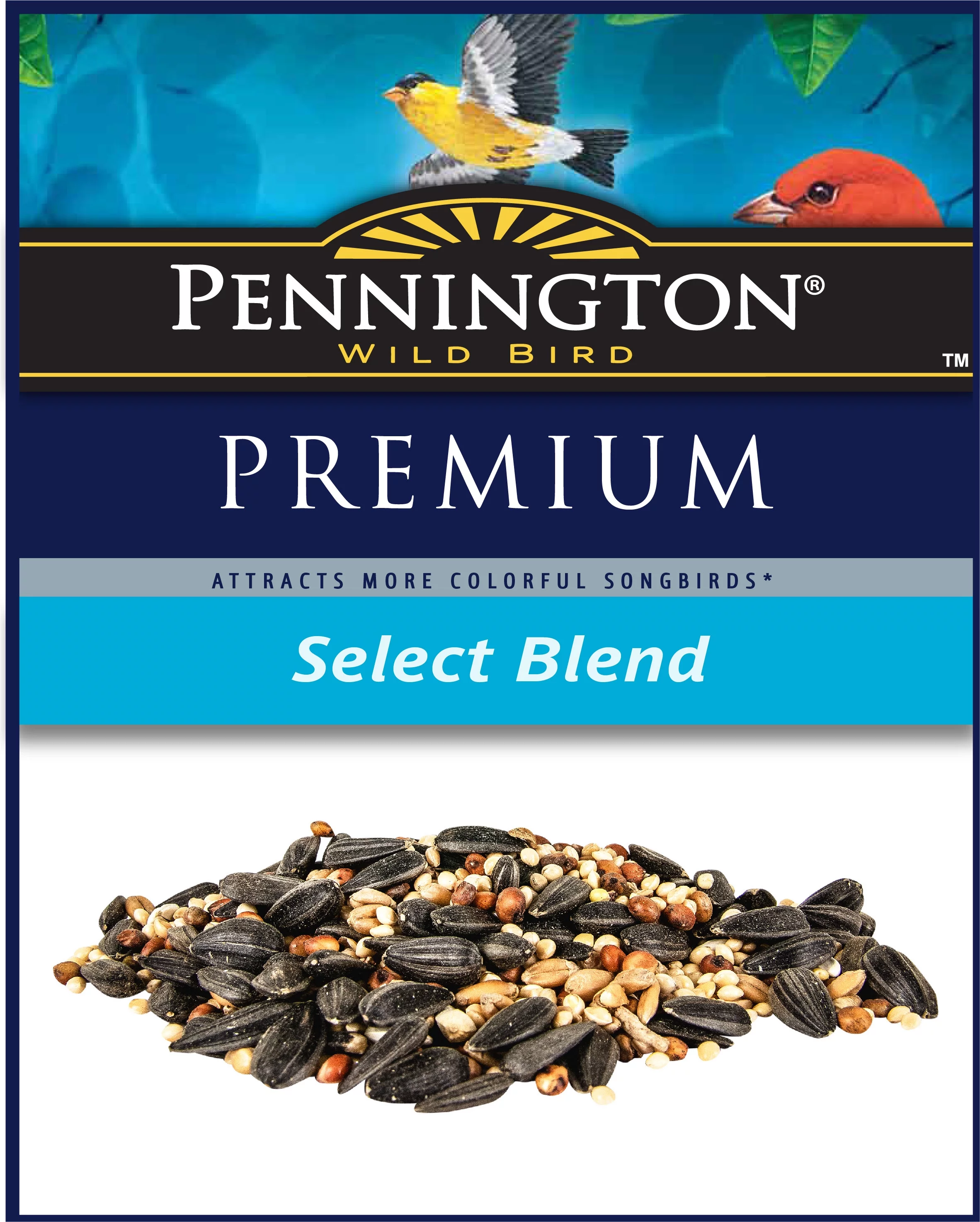 Pennington Premium Select Blend Dry Wild Bird Feed and Seed, 20 lb., 1 Pack