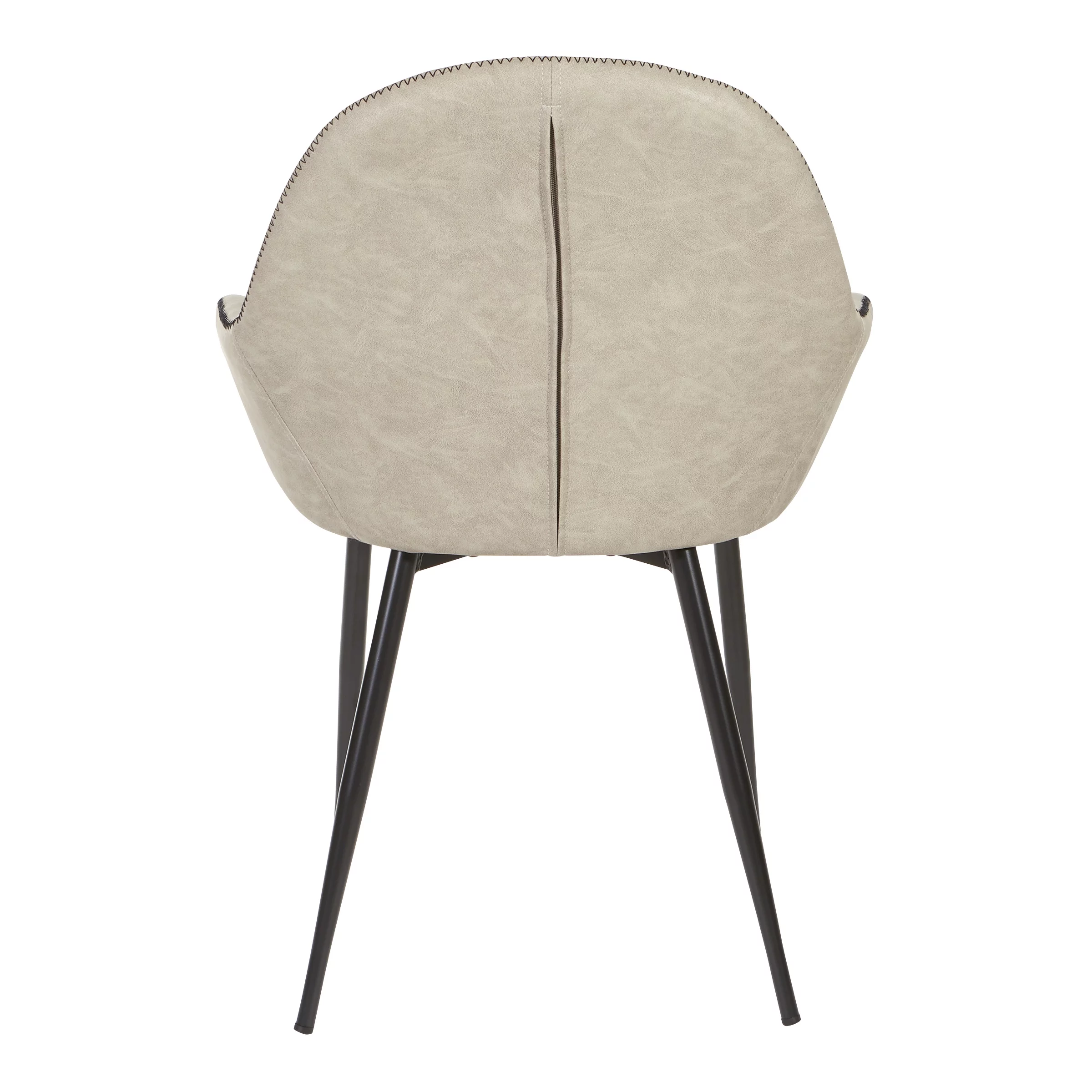 OSP Home Furnishings Piper Chair in Fog Fabric with Black Frame