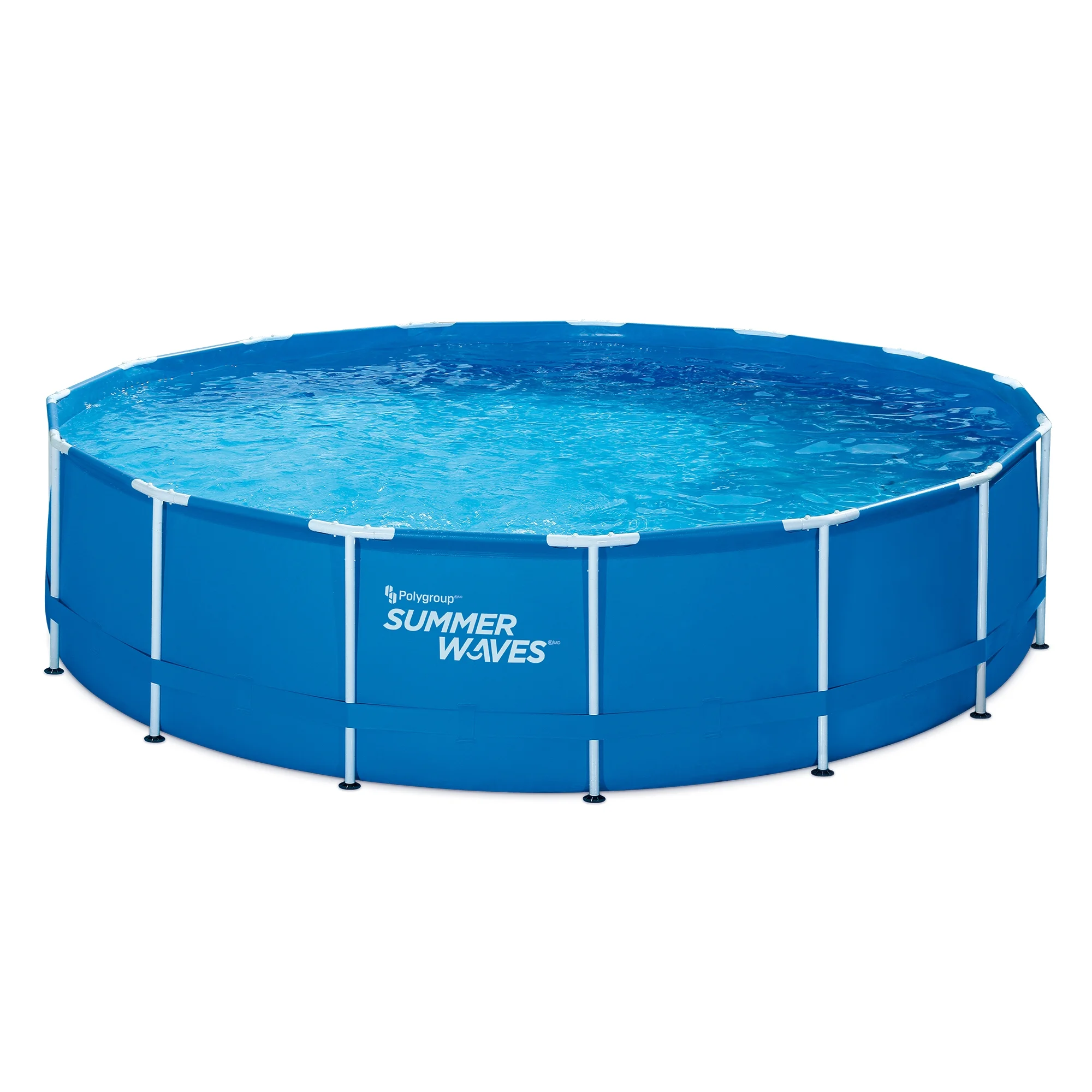 Summer Waves 15 Feet x 33 Inches Metal Frame Above Ground Pool Set w/Pump