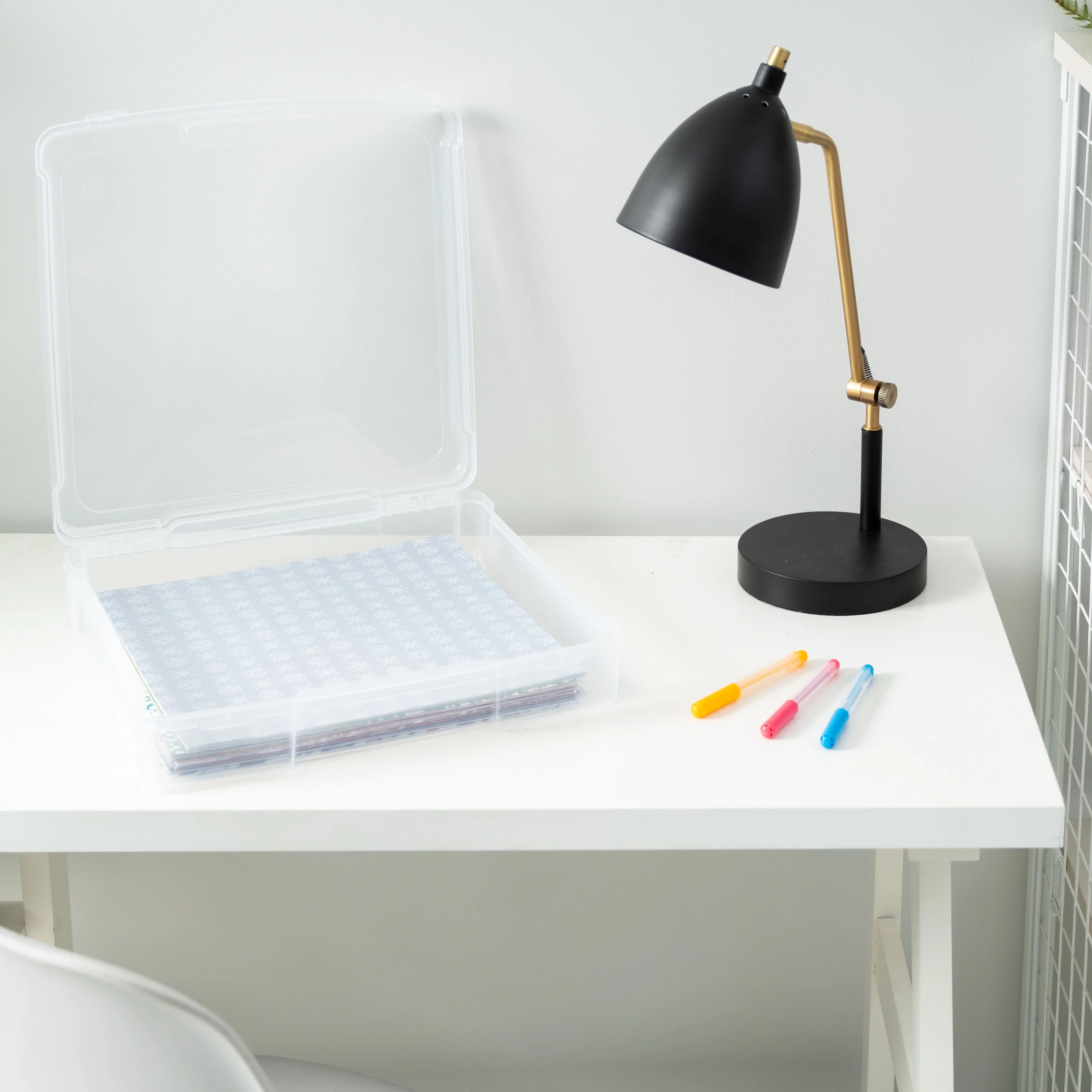 IRIS USA Double-Latch Plastic Project Case, 12 x 12 inches