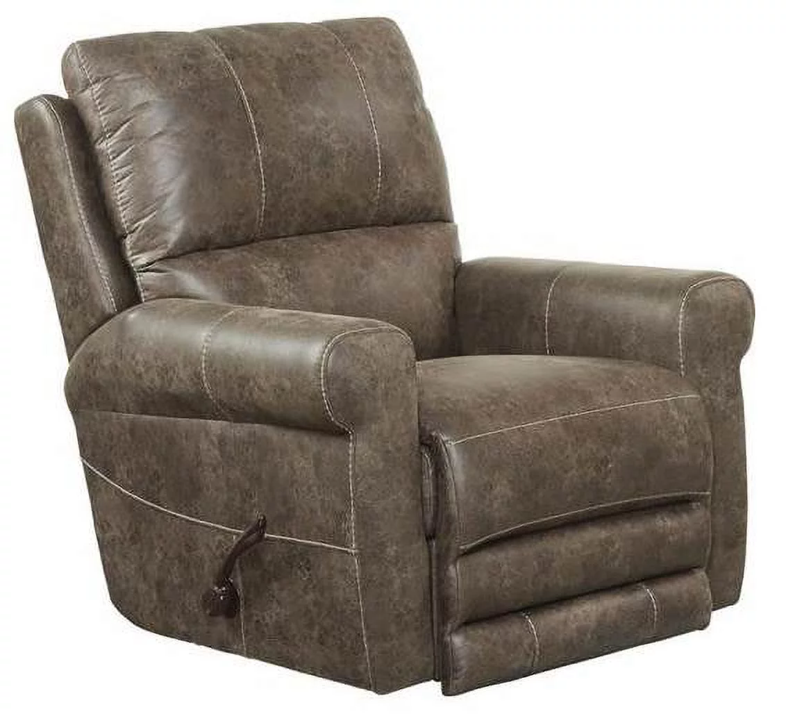 Graves Power Wall Hugger Recliner in Gray Polyester Fabric