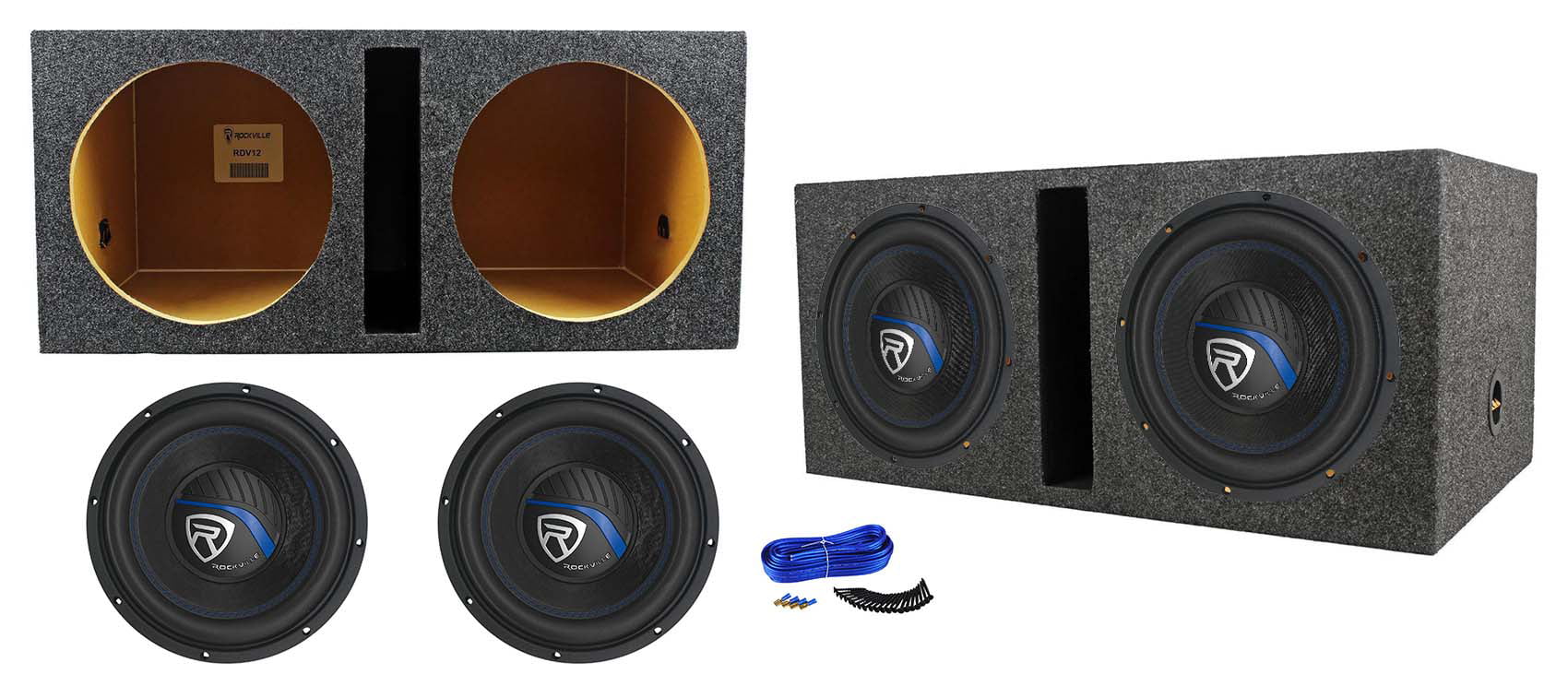 (2) Rockville K5 W12K5S2 12