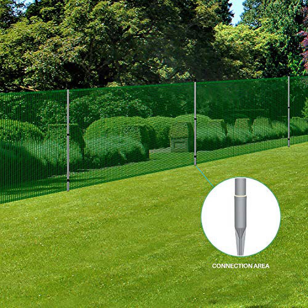 Coarbor Post Pole Ground Spikes Stakes 1-5/16'' Inner Diameter Round Pole Holder Stakes for Soft Ground Backyard Garden Yard