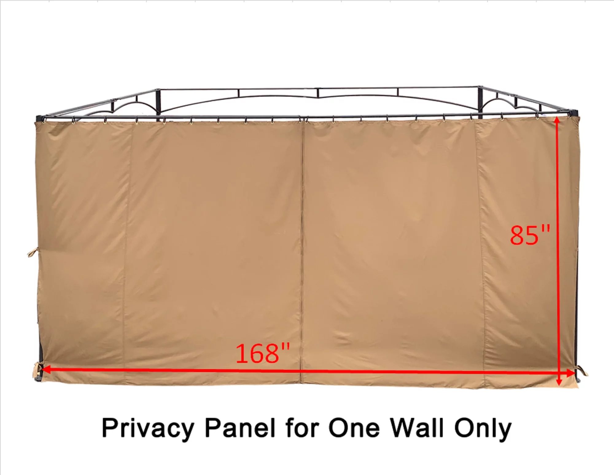 APEX GARDEN Universal 14-ft Privacy Panel Curtain/Side Wall Sunshade (One Side Only) (14 Ft, 168