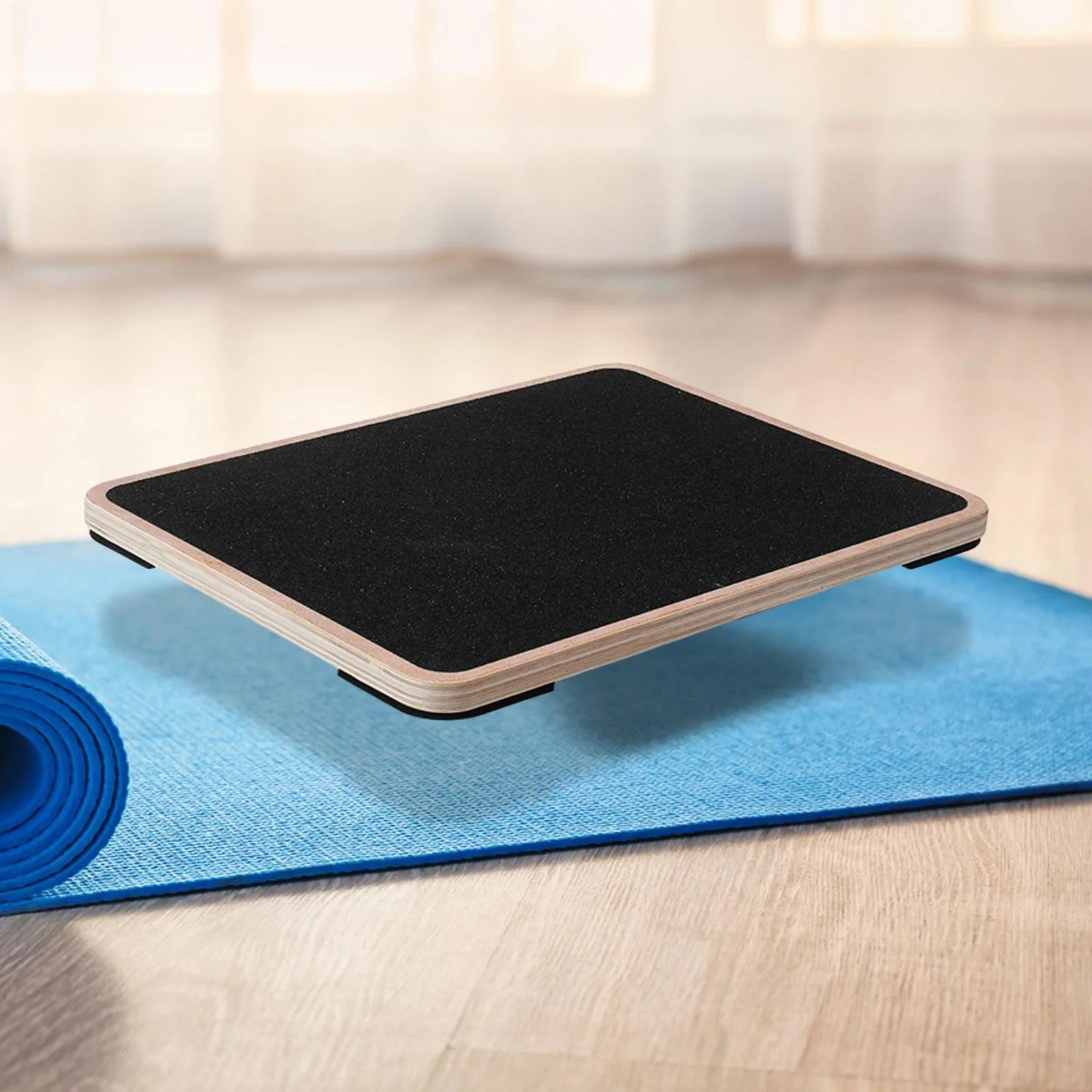 BAOSITY Wooden Balance Board, Balance Trainer, Professional Rectangular Non-Slip Wobble Board, Rocker Board for Stability Exercises in The Gym