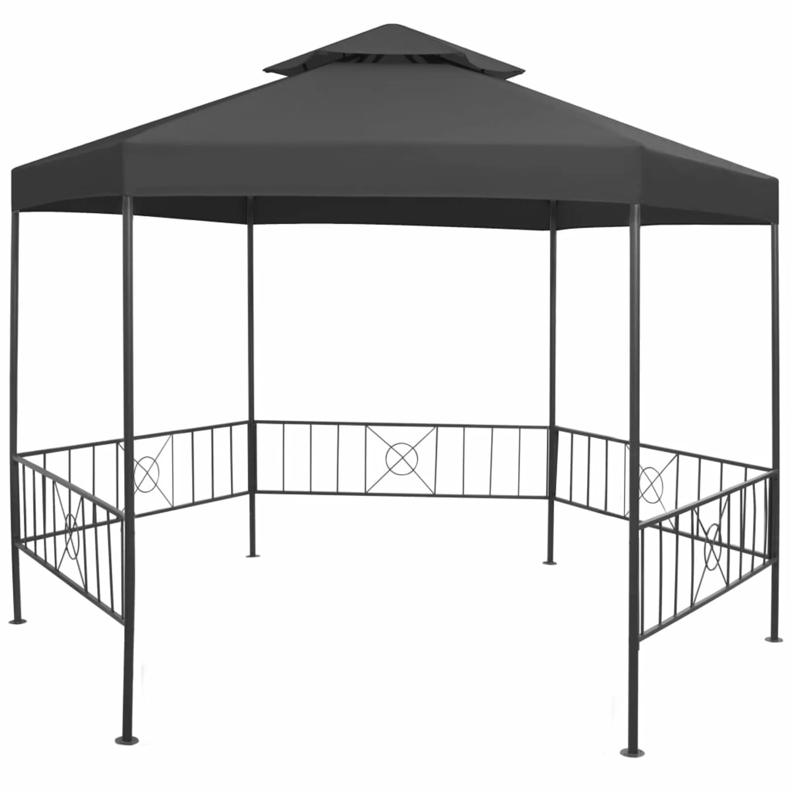 Suzicca Garden Gazebo 10.6'x9'x8.7' Anthracite